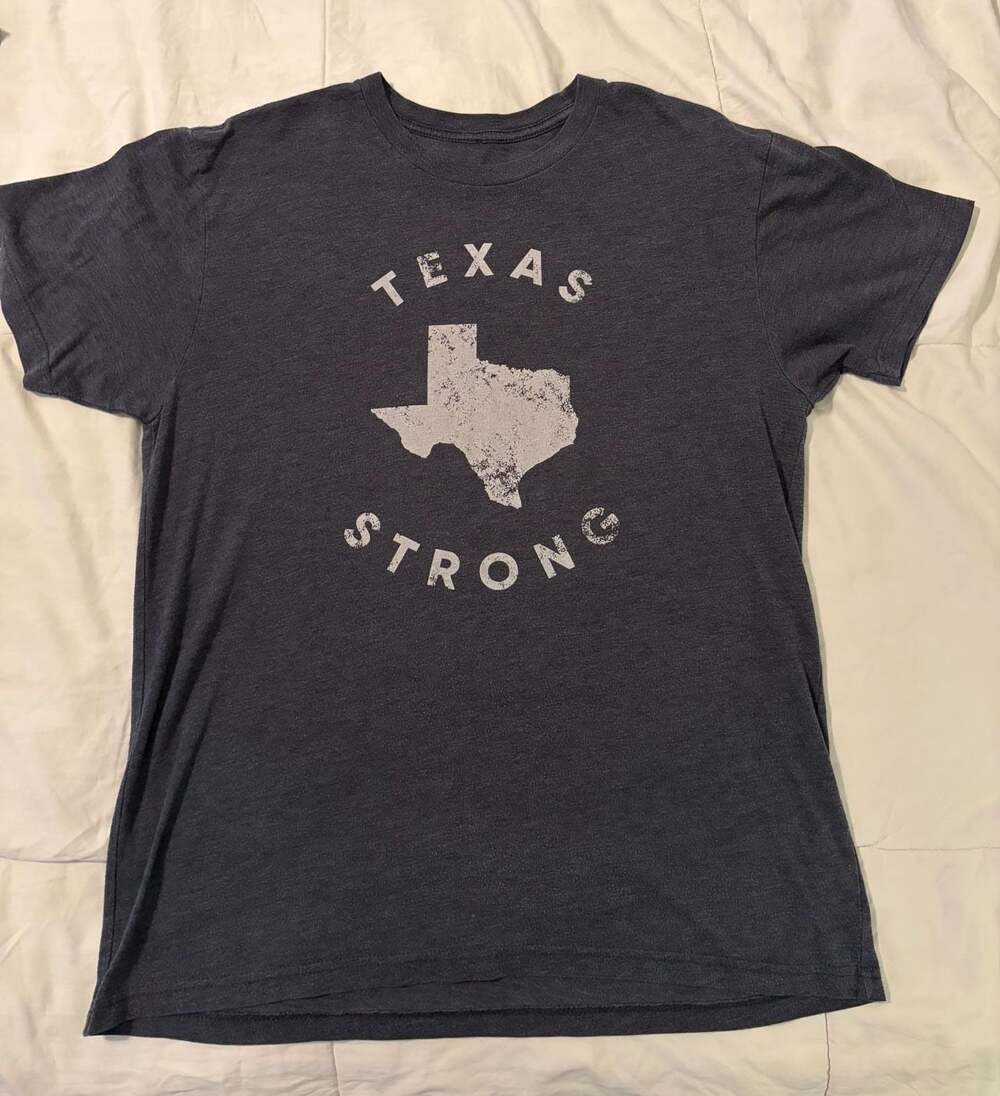 The Shop Forward Texas Strong Unisex T-Shirt Navy Blue Size Large